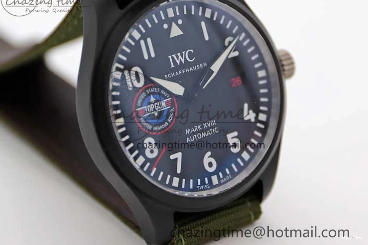 MIROTIME 0119 Packable Mark XVIII ‘TOPGUN SFTI’ Ceramic M+F Best Edition Black Dial on Green Nylon Strap 7048